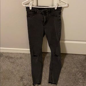 Grey High Waisted Zara Jeans